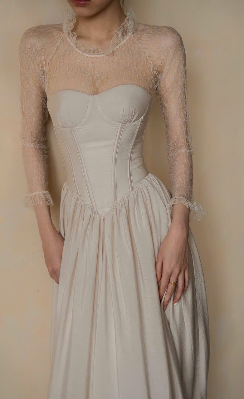  Seraphine Dress - Đầm Thiết Kế Ren Tay Dài 