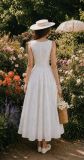  Élodie Dress - Đầm Thêu Đục Lỗ Không Tay 