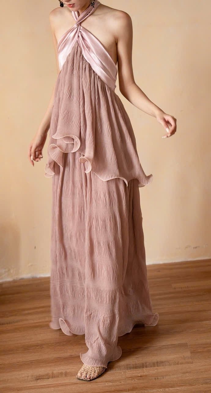  Aveline dress - Đầm Cổ Yếm Hở Lưng Thiết Kế 