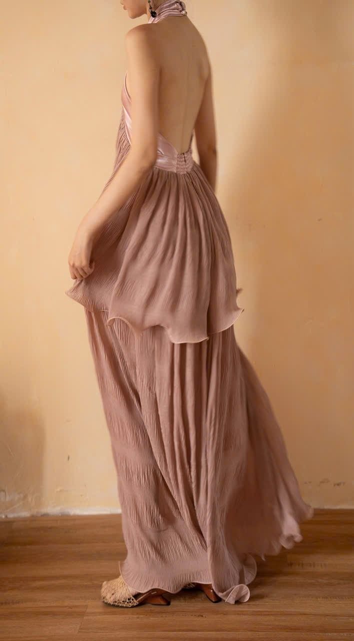  Aveline dress - Đầm Cổ Yếm Hở Lưng Thiết Kế 
