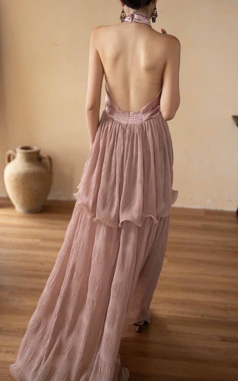  Aveline dress - Đầm Cổ Yếm Hở Lưng Thiết Kế 