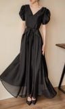  Helena Dress - Đầm Hoa Hồng Tay Phồng D1013 
