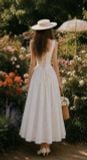  Élodie Dress - Đầm Thêu Đục Lỗ Không Tay 