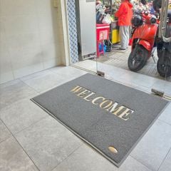 Thảm Chùi Chân Chống Trượt Lót Cửa Ra Vào Có Chữ Welcome ( Wc )