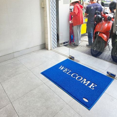 Thảm Chùi Chân Chống Trượt Lót Cửa Ra Vào Có Chữ Welcome ( Wc )