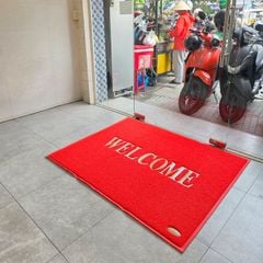 Thảm Chùi Chân Chống Trượt Lót Cửa Ra Vào Có Chữ Welcome ( Wc )
