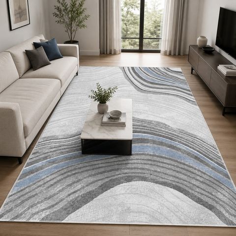 Thảm phòng khách đẹp TIANQING O 617 GY