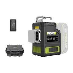 Máy cân bằng laser 2 tia xanh 360° dùng pin 20V Worx WU005.9
