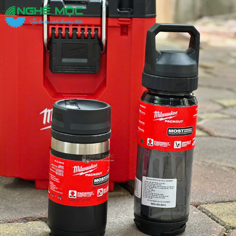 Bình giữ nhiệt Packout đen Milwaukee 12OZ 48-22-8391BX