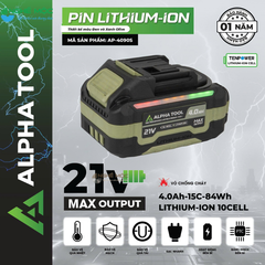 Pin 4Ah Lithium 21V Alphatool AP-4090S