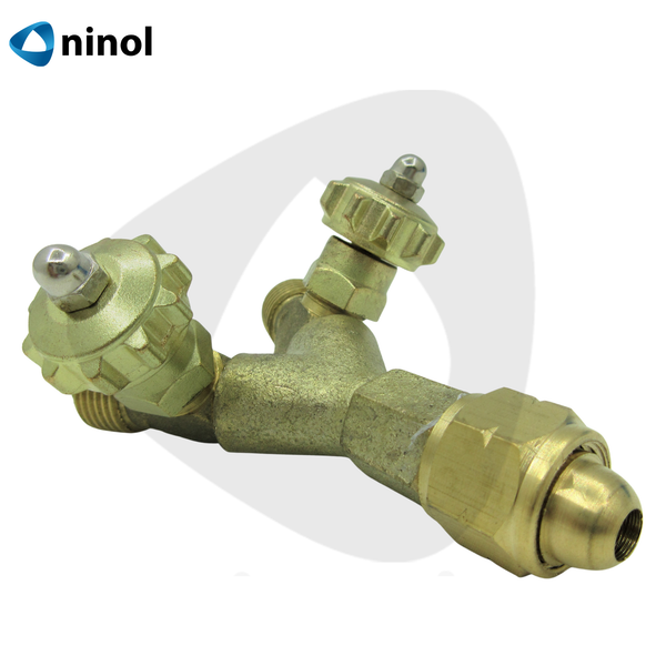Khóa gas chữ Y chia khí hàn gió đá có van