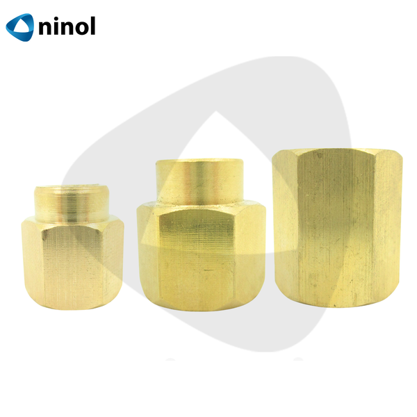 Nối thau 2 đầu ren trong