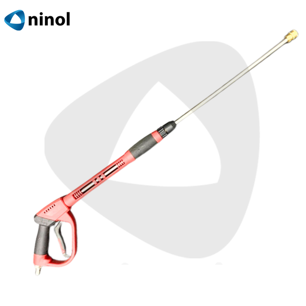 Súng rửa xe cao áp đen đỏ tay dài