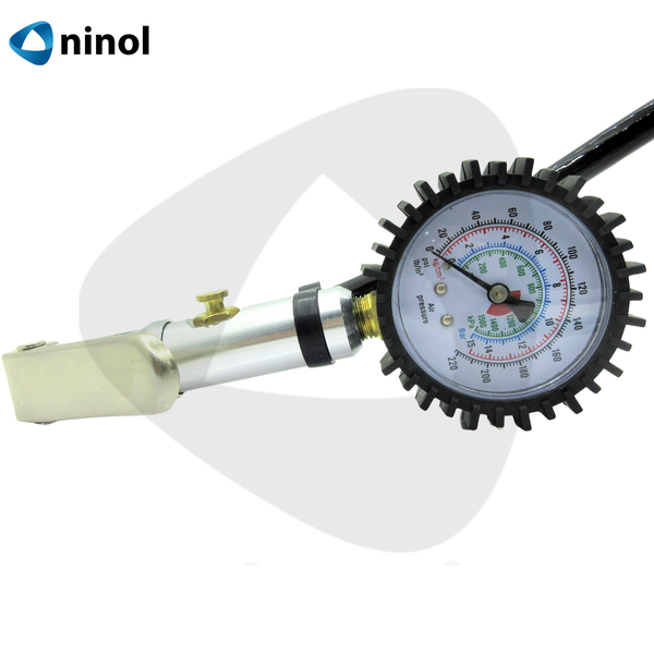 Tay bơm dài bơm lốp xe có đồng hồ