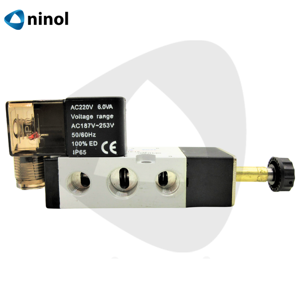 Van điện từ Airtac 5 ngã 1 đầu coil 4M