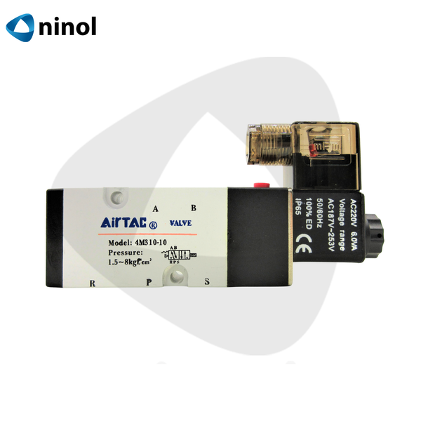 Van điện từ Airtac 5 ngã 1 đầu coil 4M