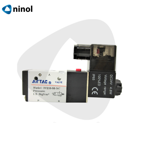 Van điện từ Airtac 3 ngã 1 đầu coil