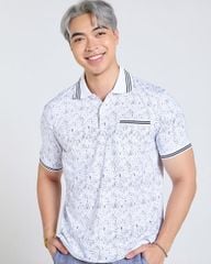 Áo Polo Nam F2 Cotton Trắng Sọc Xanh Tender Drit