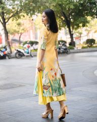 Chân Váy Nữ F2 Lụa Vàng - Không kèm áo