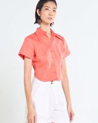 Áo Kiểu Nữ F2 Linen Cam Cà Rốt Tender Drit