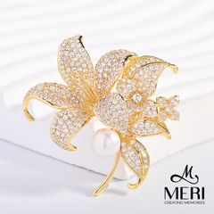 Cài Áo Nữ Meri Lily Pearl