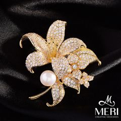 Cài Áo Nữ Meri Lily Pearl