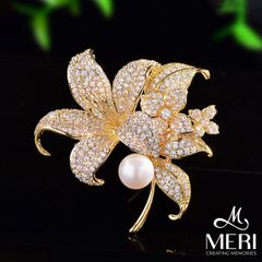 Cài Áo Nữ Meri Lily Pearl