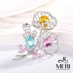 Cài Áo Nữ Meri Colorful Blossom
