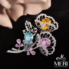 Cài Áo Nữ Meri Colorful Blossom