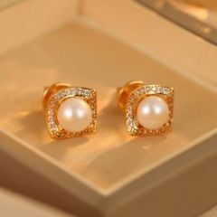 Hoa Tai Nữ Kya Jewel Square Pearl