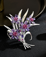 Cài Áo Nữ Meri Violet Bouquet