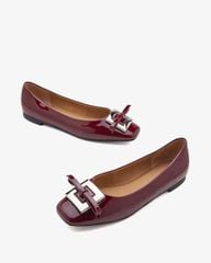 Giày Búp Bê Gwen Silver Buckle