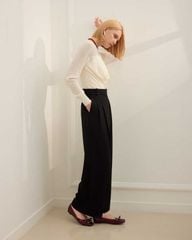Giày Búp Bê Gwen Silver Buckle