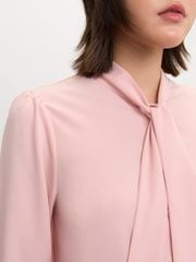 Áo Tay Dài Cổ Thắt Nơ