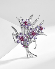 Cài Áo Nữ Meri Violet Bouquet