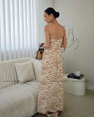 Đầm Linen Kem Nâu