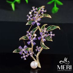 Cài Áo Nữ Meri Violet Osmanthus