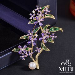 Cài Áo Nữ Meri Violet Osmanthus