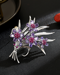 Cài Áo Nữ Meri Violet Bouquet