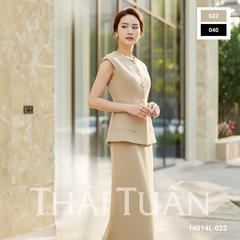 Set Áo Và Chân Váy Nữ Thái Tuấn Cổ Viền Ren Cao Cấp 14014L022