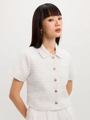 Áo Dạ Phối Khuy Kim Loại