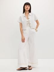 Áo Dạ Phối Khuy Kim Loại