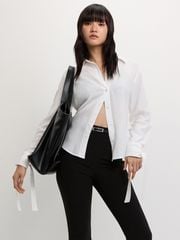 Áo Sơ Mi Tay Áo Phối Nơ