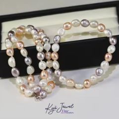 Dây chuyền nữ KYA JEWEL Multicolor Pearl