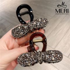 Kẹp Tóc Nữ Meri Crystal Bow