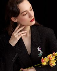 Cài Áo Peacock Bloom