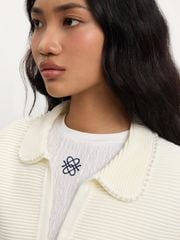 Áo Cardigan Cổ Viền Ngọc Trai