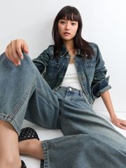 Áo Khoác Jeans Croptop
