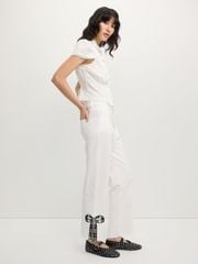 Quần Dài Xẻ Gấu 100% Cotton