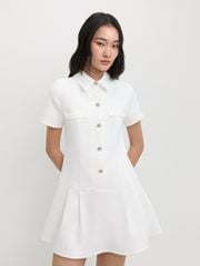Đầm Dạ Phối Khuy Kim Loại